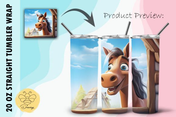 Download Horse Cartoon Tumbler Wrap (25) - Cartoon tumbler Collection
