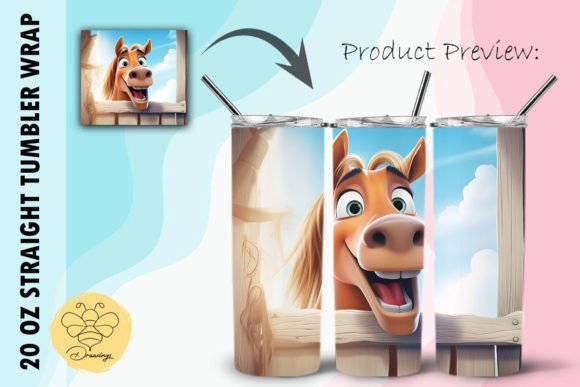 Download Horse Cartoon Tumbler Wrap (23) - Cartoon tumbler Collection
