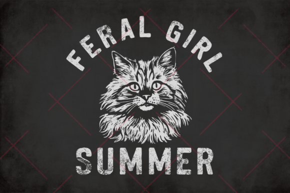 Download Feral Girl Summer CAT PNG Design - Premium Resources