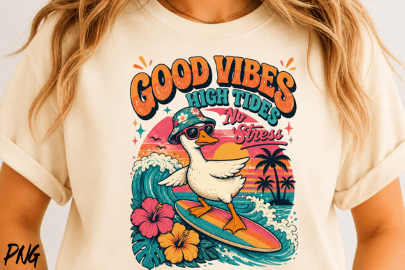 Download Good Vibes Summer Vacation Retro PNG - Premium Resources